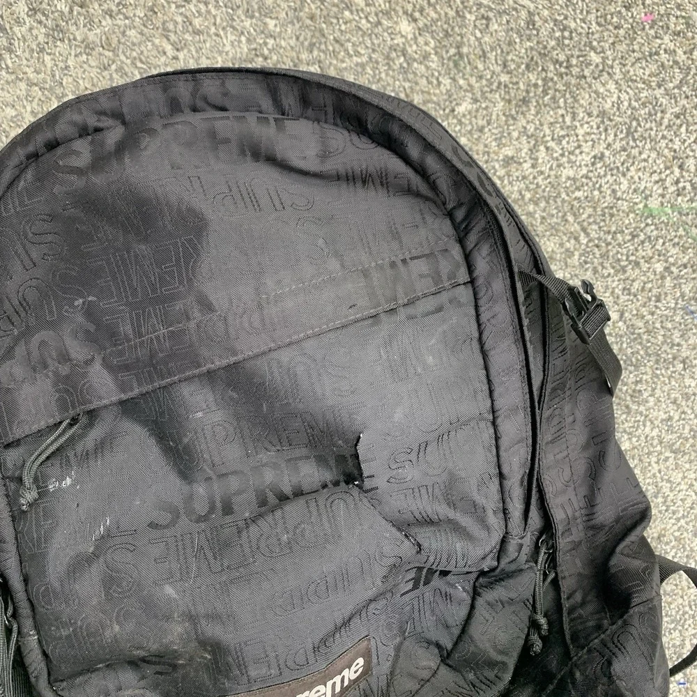 Supreme Backpack SS19 Triple Black AUTHENTIC Great Condition Large